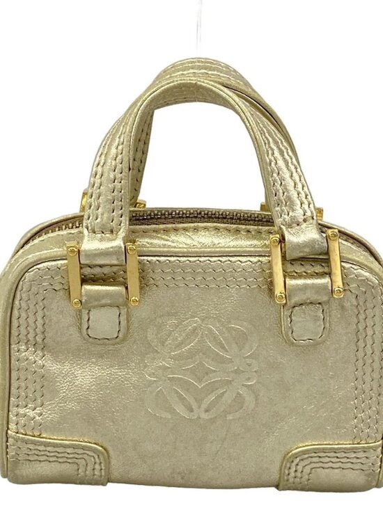 Loewe Handbags - LOEWE Amazon Nano Gold Leather Handbag